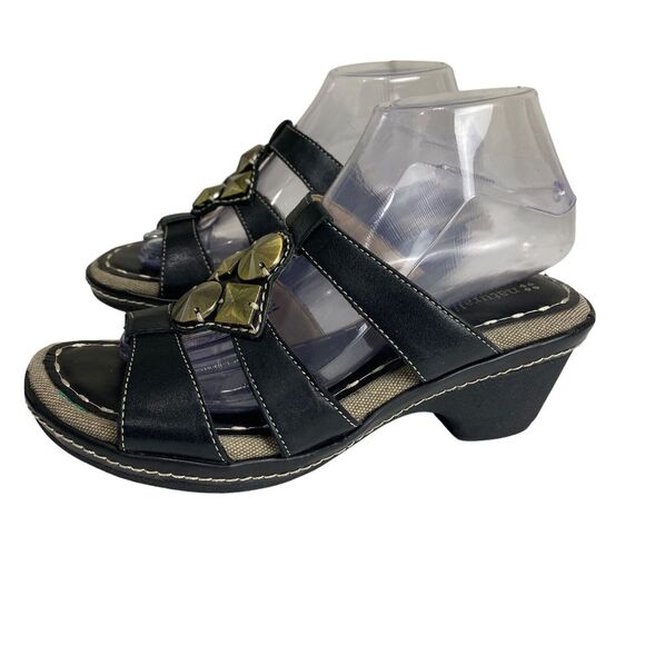 Naturalizer N5 Comfort Wedge Sandal Kari Leather Black Women's 8 M - Picture 11 of 15